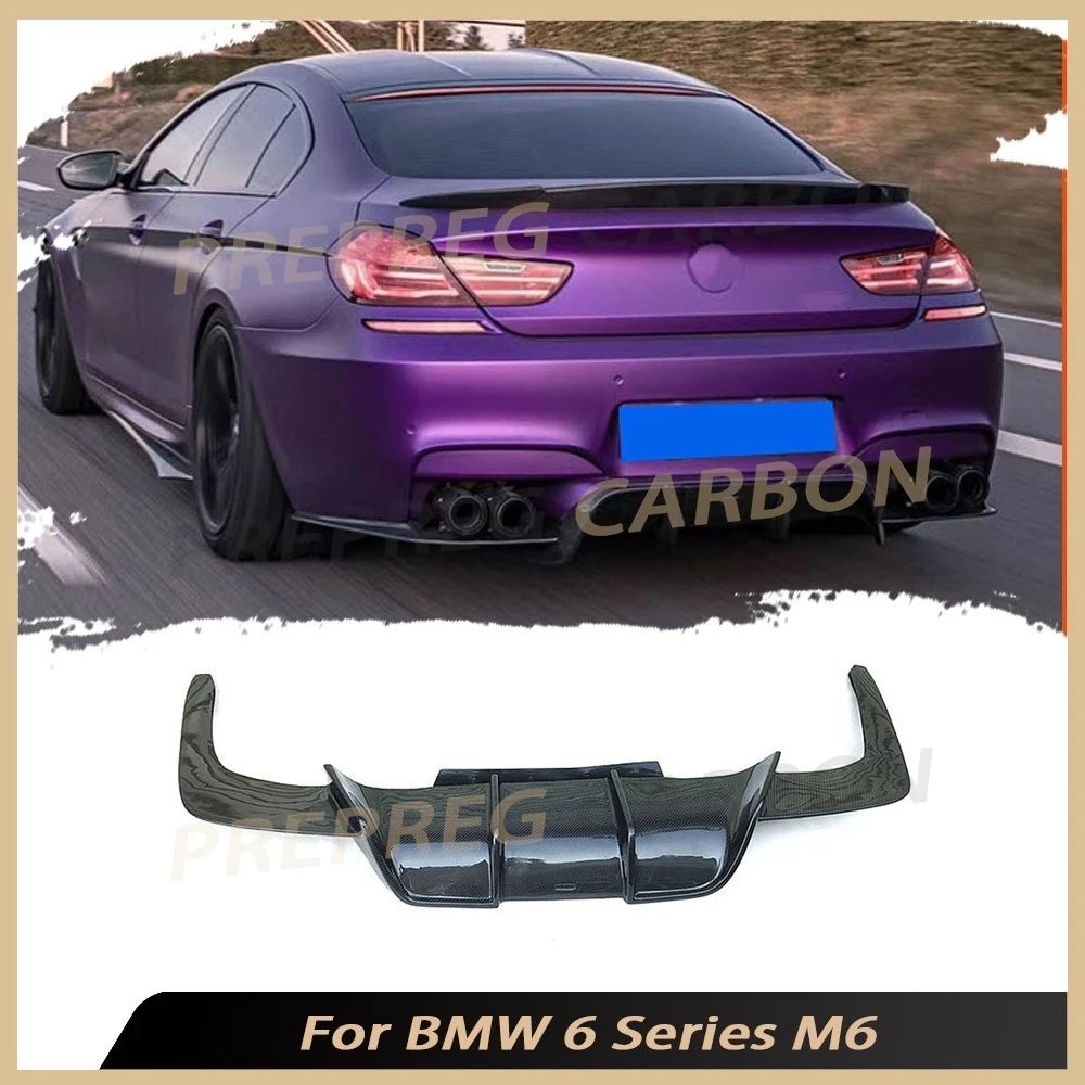

Carbon Fiber Rear Diffuser Bumper Lip Spoiler Fins Shark Bumper Guard for BMW 6 Series F06 F12 F13 M6 2013-2016 Car Bodykits