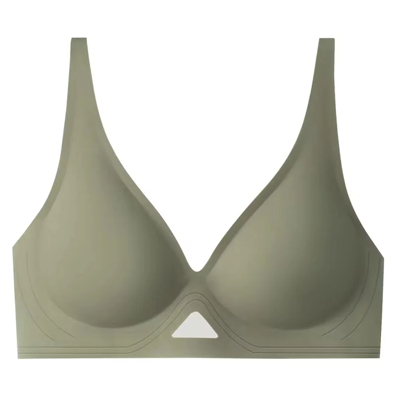 Nahtloser BH für Damen, Push-Up-Bralette mit Polstern, U-förmiger Rücken, bügellose Unterwäsche, Mesh-Splice, atmungsaktiv, V-Ausschnitt, sexy Dessous, S-XL