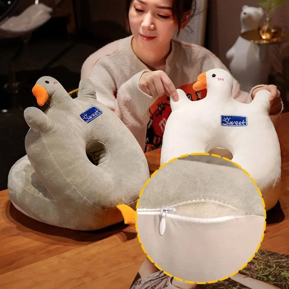

Double-sided Hand Warmer Pillow Super Soft Keep Warm Goose Office Nap Pillow Stuffed Cartoon Toast Pillow Stuffed Men Women