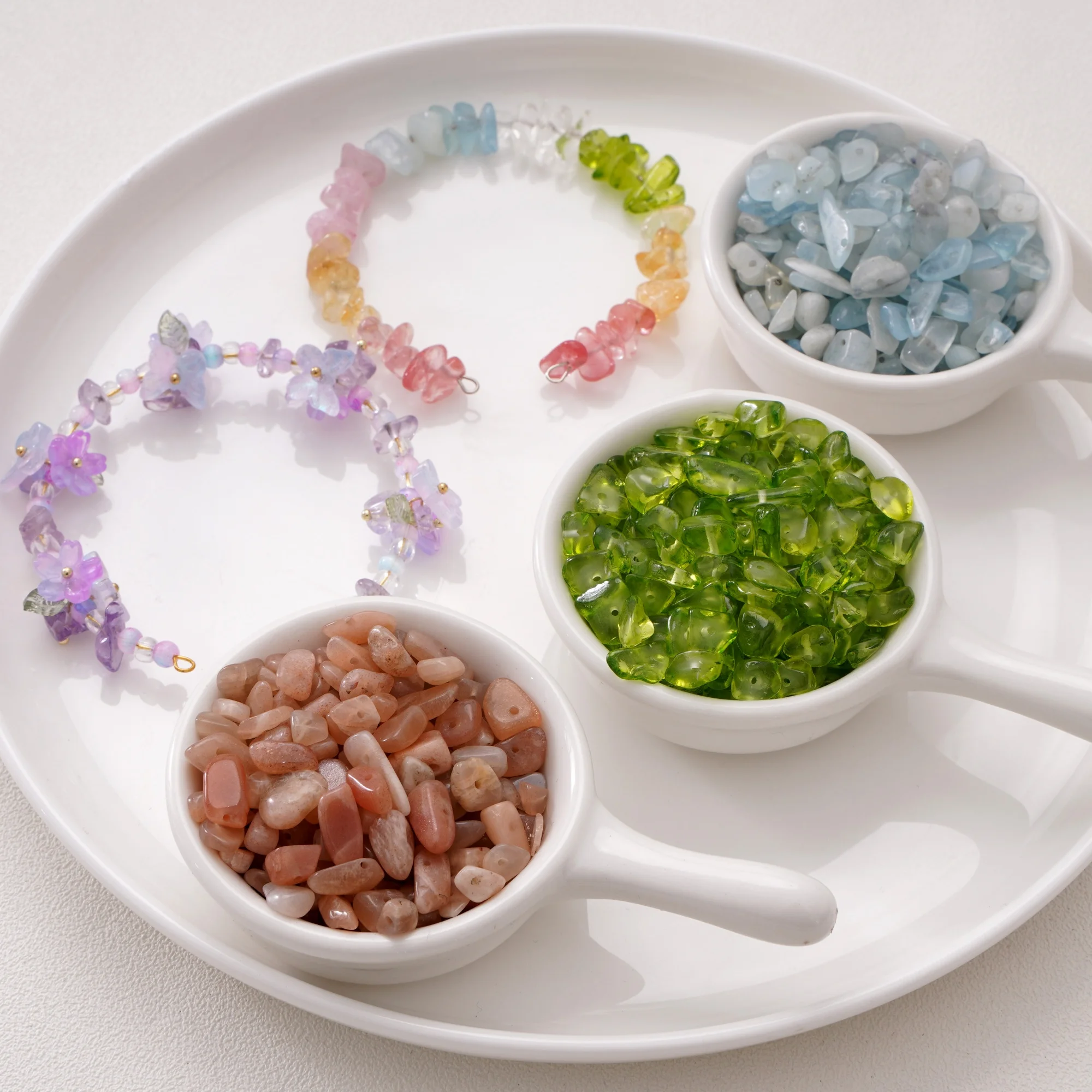 

20pcs Natural Irregular Crushed Stone Beads Loose Beads For DIY Handmade Bracelet Necklace keychain Jewelry Making Accessories