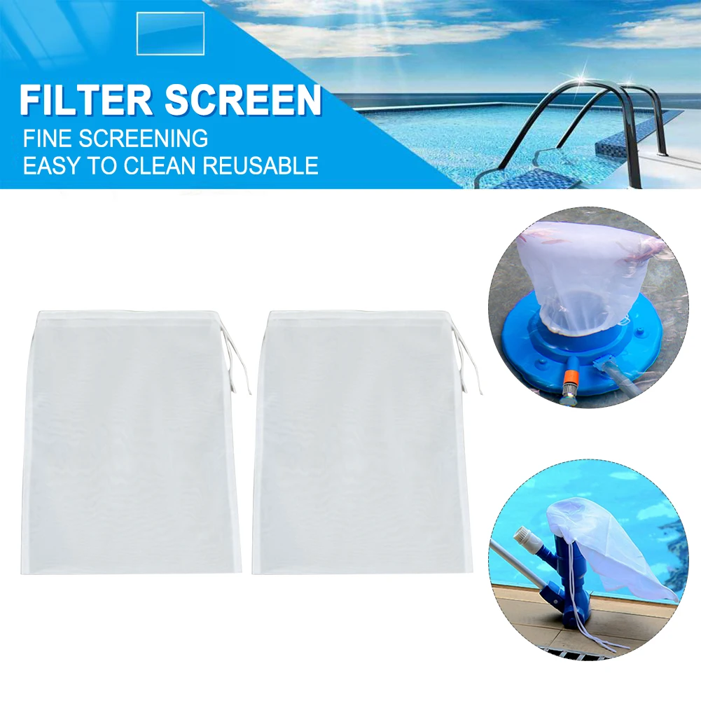 2pcs Filter Bag Replacement Debris Leaves Collection Cather Fine Mesh Accessories Durable Nylon for Pool Vacuum Cleaner