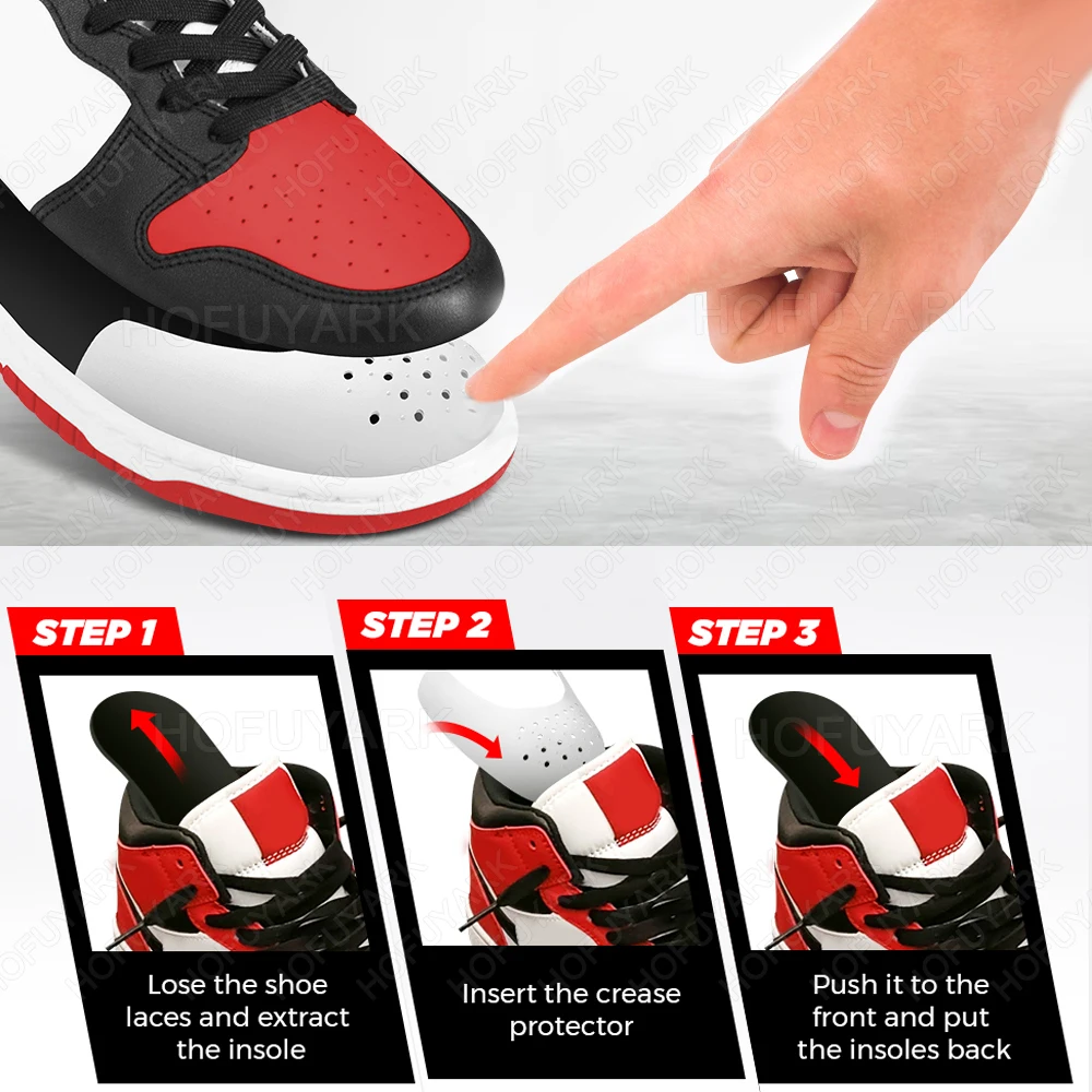 10Pcs Shoe Anti Crease Protector Guards for Sneakers Toe Caps Anti Fold Protection Basketball Shoes Head Stretcher Dropshipping