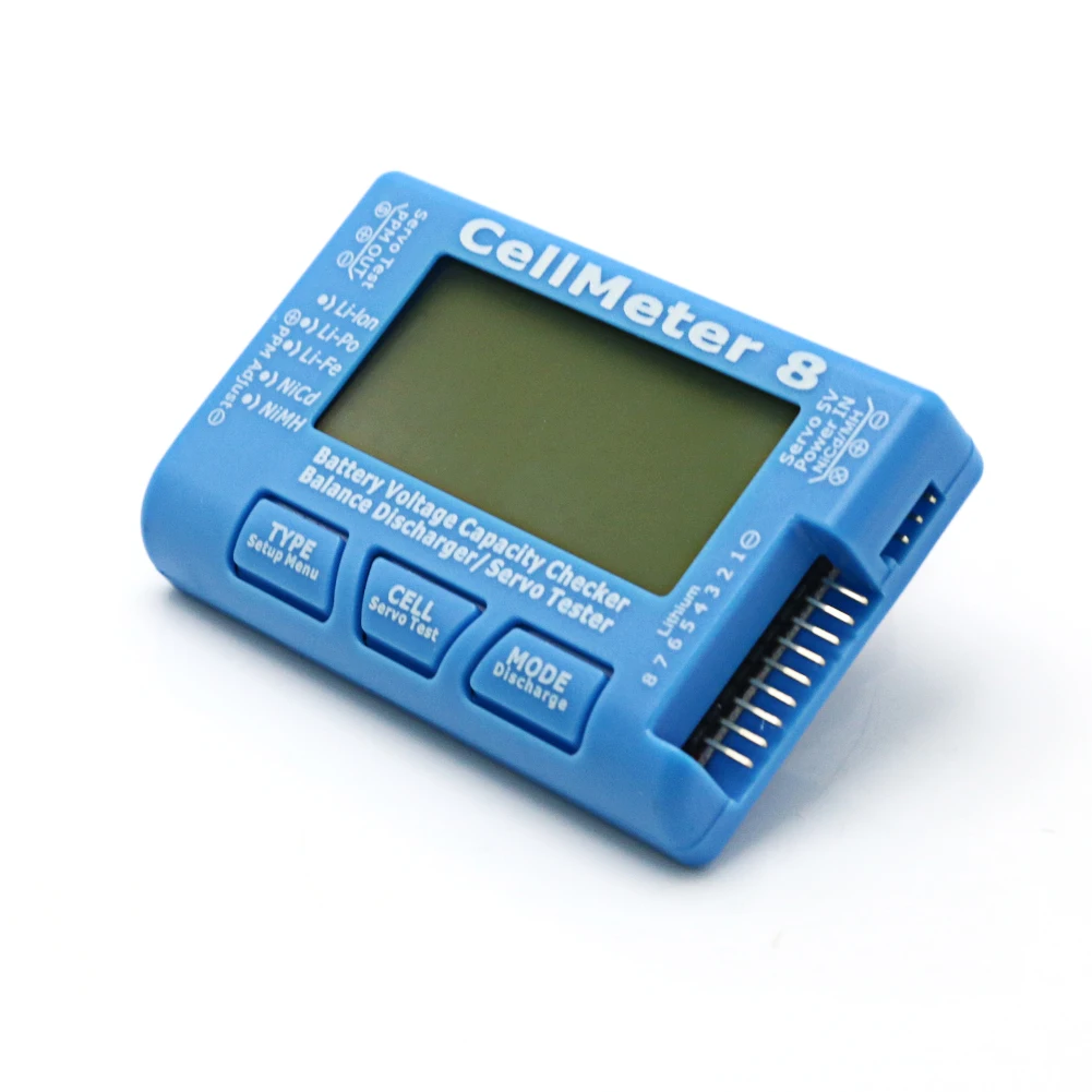 1 / 2 / 5pcs High Quality RC CellMeter-8 1-8S Battery Capacity Voltage Checker Meter LiPo Li-lon NiMH CellMeter 8 Wholesale