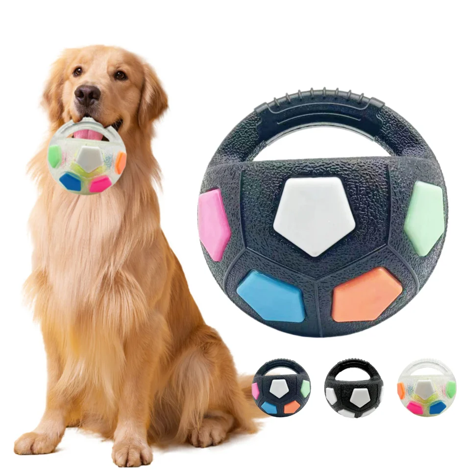 

New football tennis ball shaped pet dog toys, durable teething relief to accompany outdoor training squeak toys