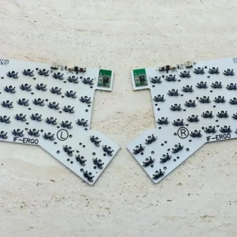 If-ergo مجموعة لوحة المفاتيح اللاسلكية 2.4g IFKB Ergo Hotswap Ergodox Vial قابلة للبرمجة مخصصة بيئة العمل سبليت لوحات المفاتيح لتقوم بها بنفسك عدة