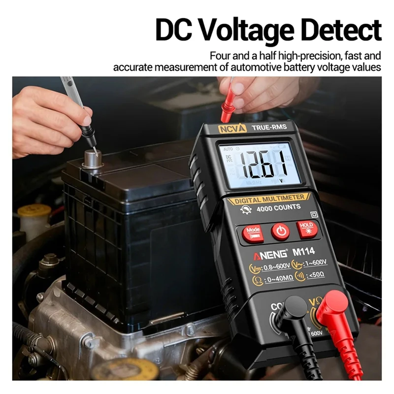 DT16 M114 Mini Digital Multimeter 4000 Count Beep Ammeter Electrician Household DIY Tool