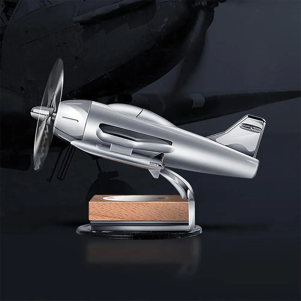 Solar Car Air Freshener, Helicopter Propeller Aroma Rotating Fragrance Aromatherapy, Solar Interior Auto Decoration Diffuse R8Y6