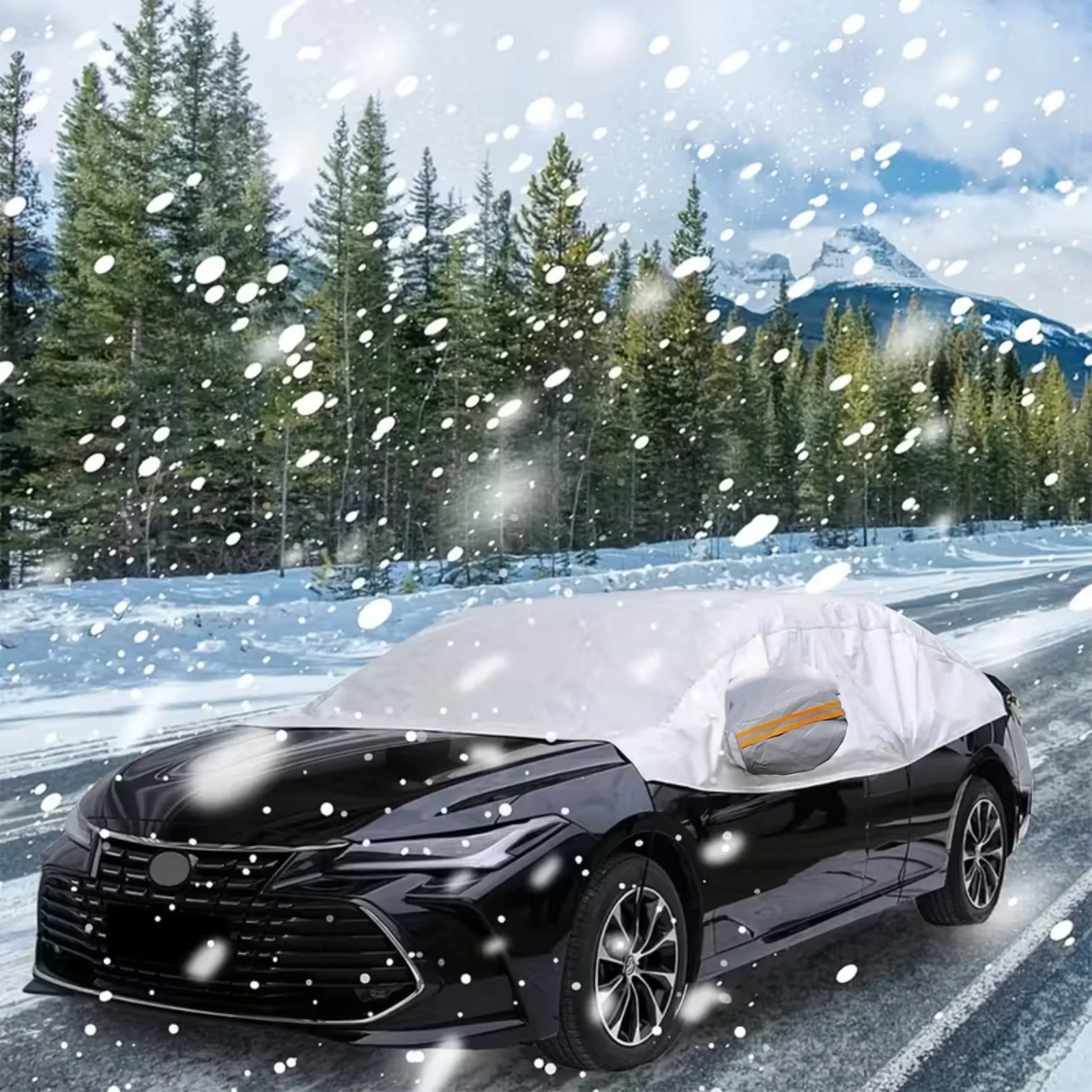

Car Snow Cover Extended Thickened Winter Windshield Protector For Frost & Snow Protection Car Accessories For Winter