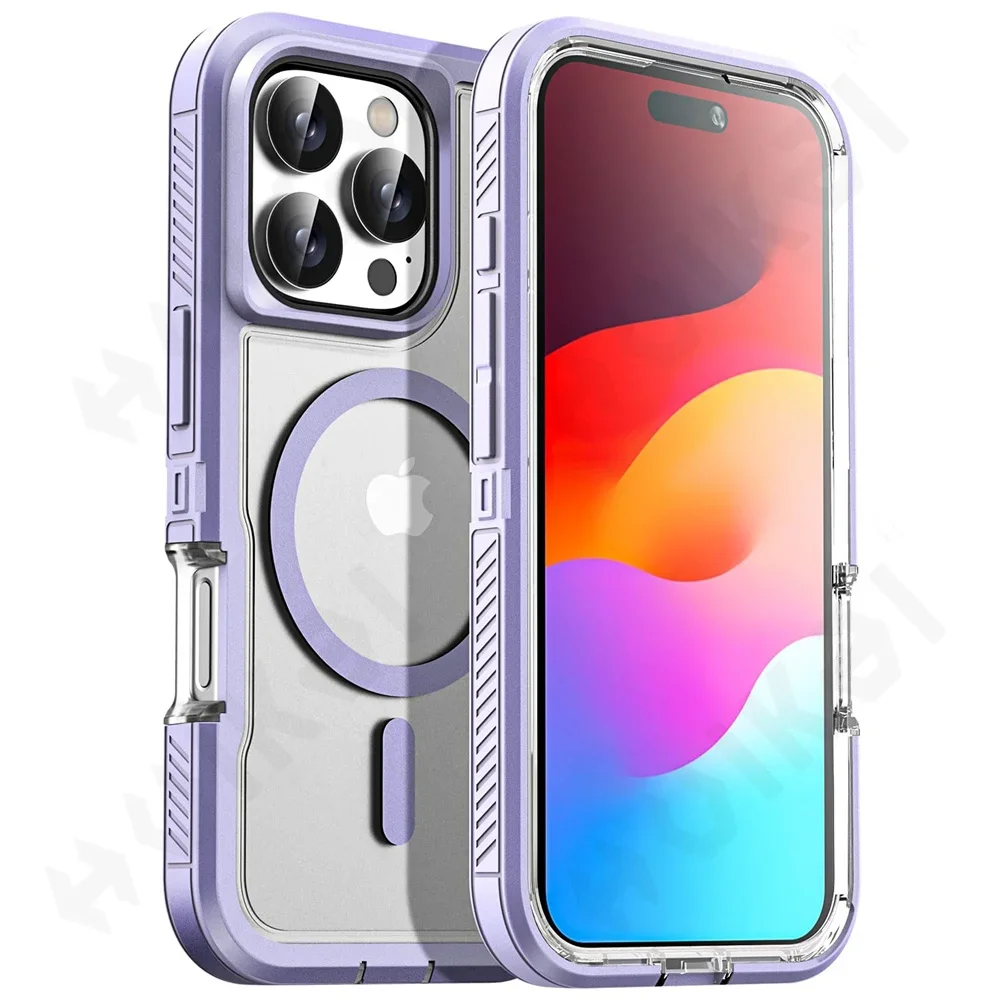 Original Ott Armor Box Hülle für IPhone 16 15 14 13 12 17 Max Plus für Magsafe Wireless Charger Heavy Duty stoßfeste robuste Abdeckung – Detail 16