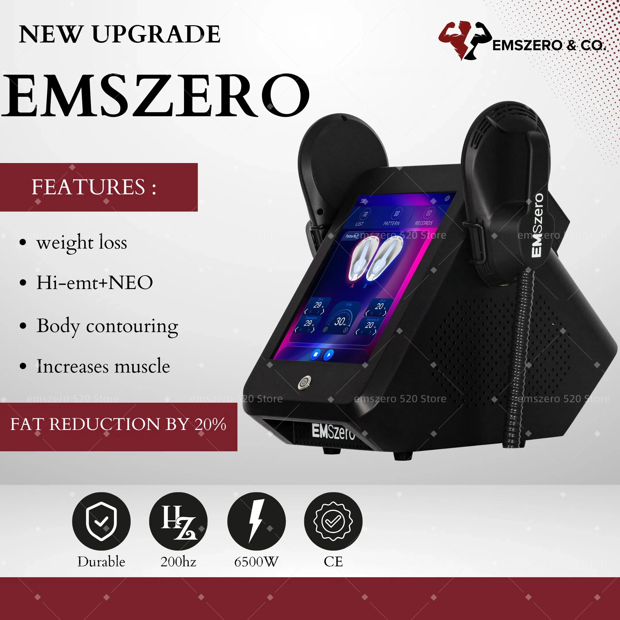 NEW EMSzero Machine 6500W EMS Body Slimming Sculpting Fat Burning Nova Weight Lose Electromagnetic Muscle