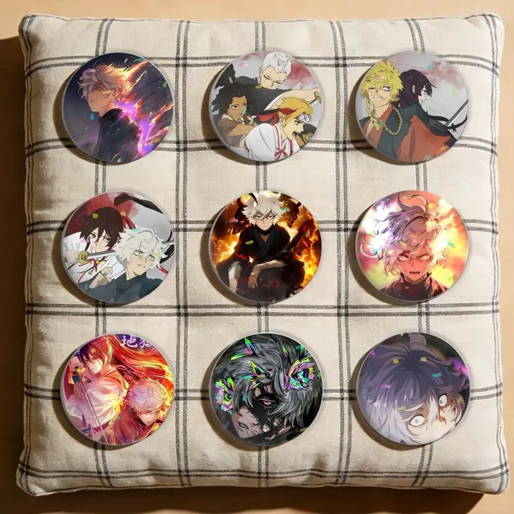 

Hell's Paradise Anime Hot Laser Badge Creative Pins Brooch for Bag Clothes Hat Decor Gifts Fans Collect