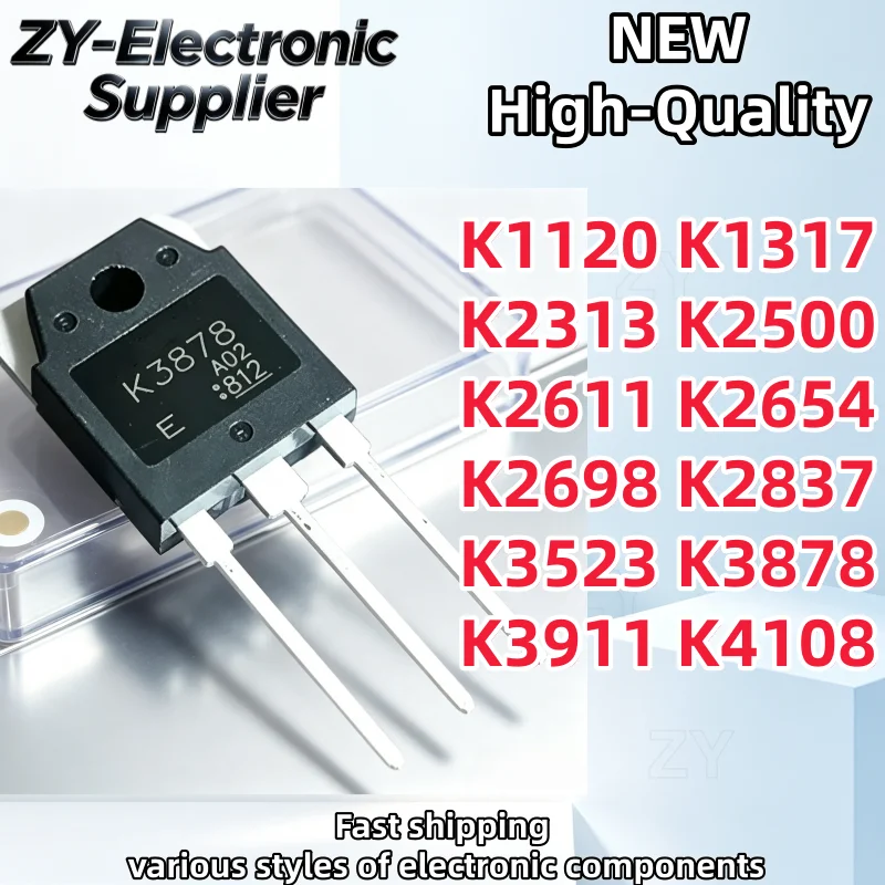 5Pcs K1120 K1317 K2313 K2500 K2611 K2654 K2698 K2837 K3523 K3878 K3911 K4108 TO-3P 2SK1120 2SK1317 2SK2313 2SK2500 2SK3878