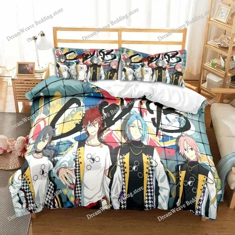 New Anime Rock Band Ensemble Stars All Season Twin Bedding Set Comforter Set Bed Duvet Cover Double King Comforter Cover963