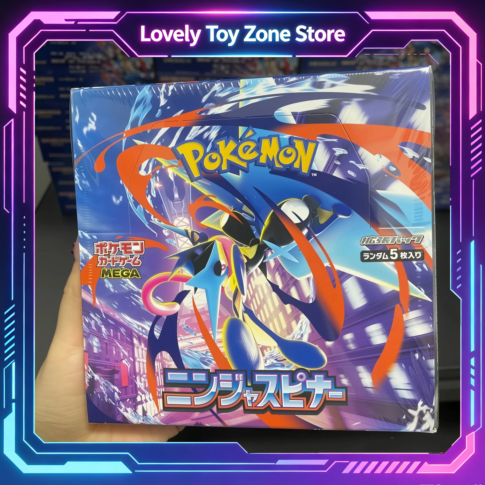 cartes-pokemon-tcg-mega-greninja-boite-de-boosters-serie-ninja-spinner-chaque-paquet-contient-5-cartes-holographiques-rares-aleatoires-cartes-a-collectionner-d'anime