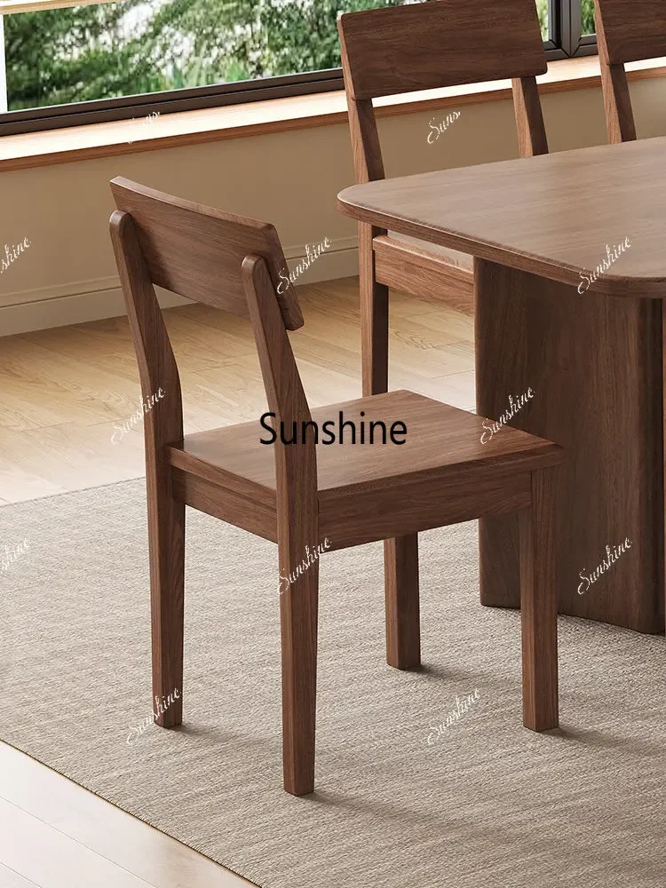 

Solid wood, modern minimalist dining table and chair combination log dining tableX