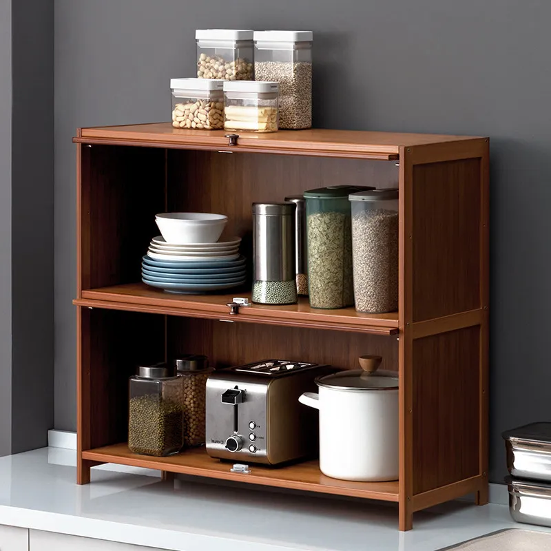 Kitchen Shelf Storage Supplies Household Daquan Multifunctional Floor Multi-layer Artifact Microwave Oven Seasoning