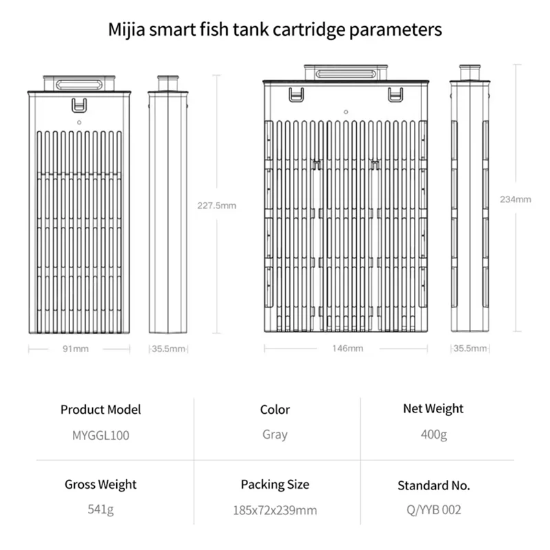 A74g-para xiaomi mijia filtro de tanque de peixes substituição filtro de filtragem bioquímica física