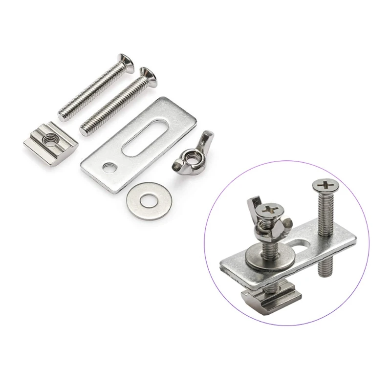 F92C Professional M6 4 Piezas Sostenga a abrazaderas T-Track Bloques sujeción para grabar para grabar