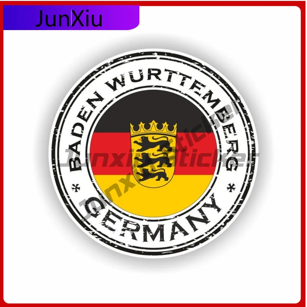 

Baden Wurttemberg Germany Coat of Cool Laptop Truck Durable Vinyl Auto Accessories Vinyl Decal For Car Truck SUV Window Bumper