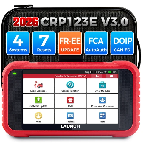 Автосканер LAUNCH CRP123E V3.0, диагностический инструмент для автомобилей, OBD2 сканер, диагностика автомобильных систем, услуги сброса настроек, пожизненные онлайн-обновления.