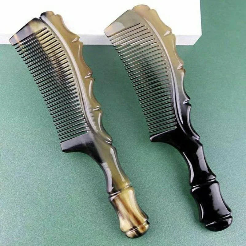 Handmade 100% OX Horn Anti-static Long Detangling & Styling Hair Comb for Women & Men