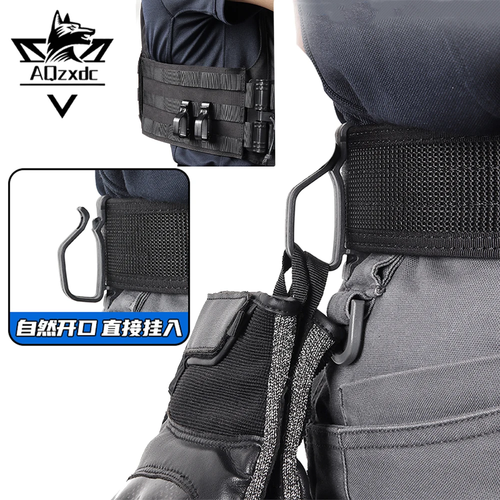 

Tactical Locking Plastic-Steel Hook Multi-Purpose Airsoft Glove Hook Outdoor Belt Quick-Draw Hook for Hunting Paintball Shooting