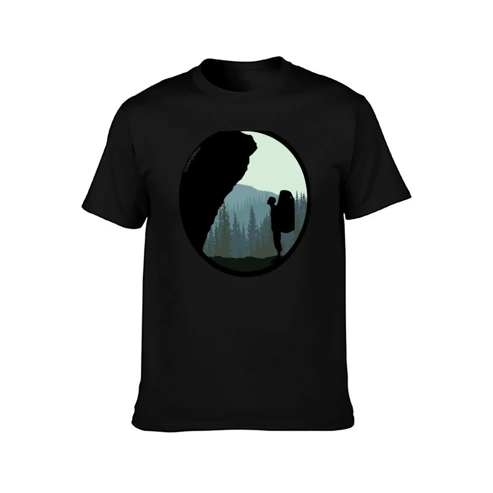 Contemplation Bouldering Art T-Shirt Summer Casual Cotton Tee Oversized Streetwear Tops Vintage Graphic Print 100% Cotton
