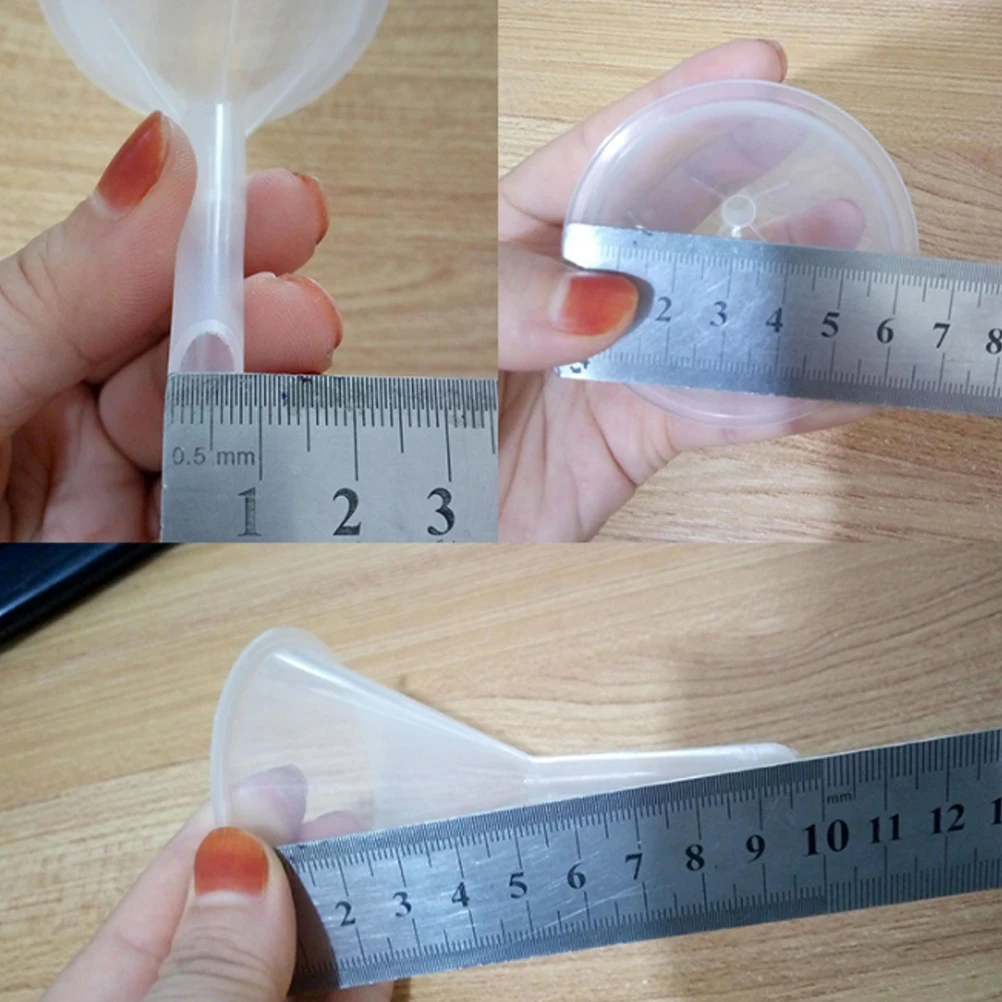 

10Pcs Transparent Plastic Drinking Flasks Reusable Foldable Leakproof for Camping Hiking Outdoor Sports Included Funnel