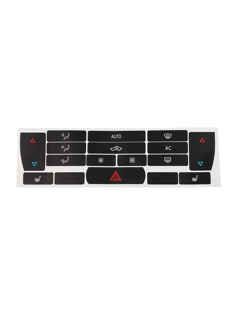 Button Repair Sticker Climate Control Decals Car Interior Repair Black Overlay Light Penetration Reduction For SAAB 9-3 2003-07