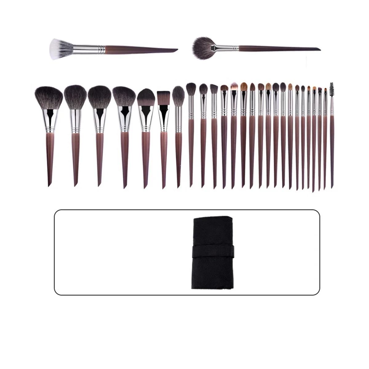 28Pcs Makeup Brush Set, a Full Cangzhou Animal Hair Wool Brushes for Makeup Artists