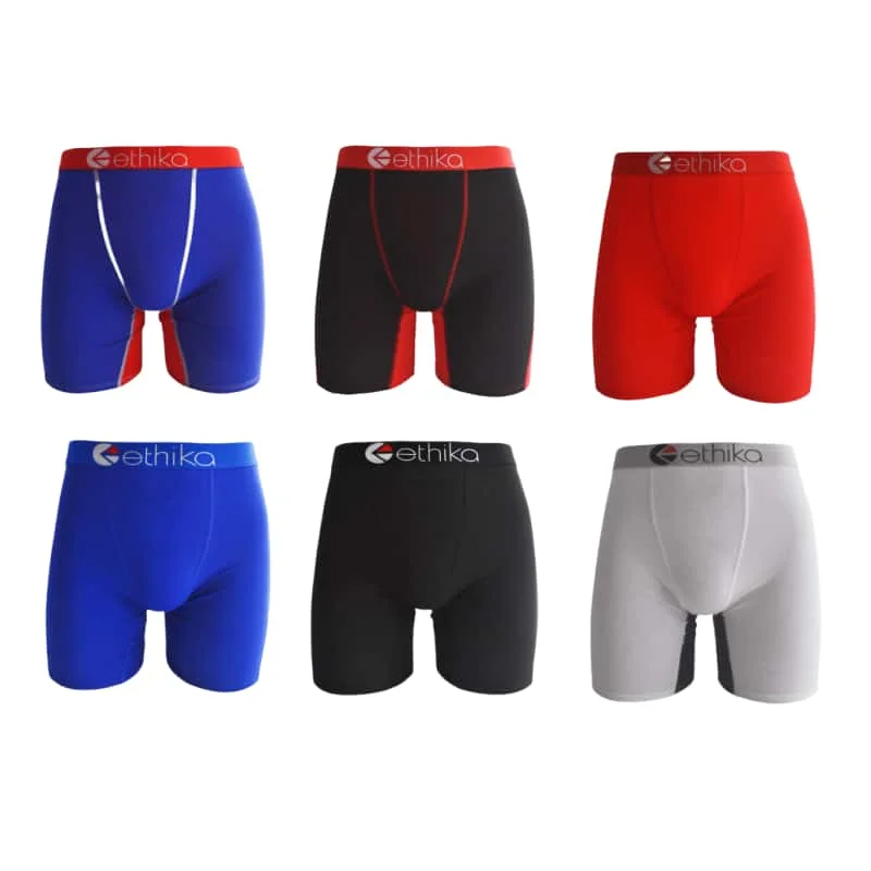 

Sexy men's underwear Pure cotton breathable underwear Lenceria men's solid color boxer briefs