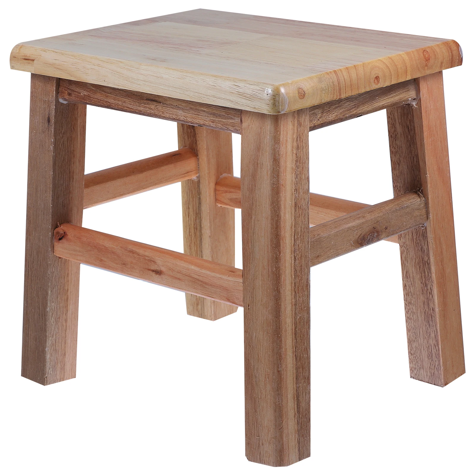 Sgabello in legno massello Panca quadrata piccola Soggiorno per bambini Camera da letto per bambini Scarpe per riporre Facile da trasportare Pulito Multifunzione basso