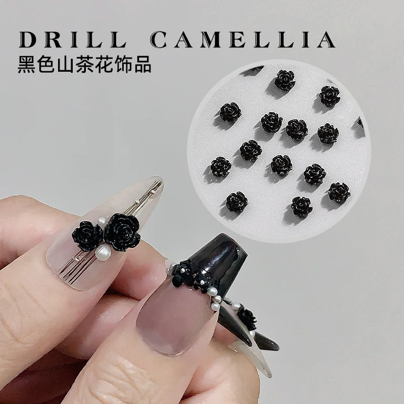 100Pcs 8mm Resin Flowers Nail Art Carft DIY Roses Daisy Rose Nail Charms/Rose Nail Art Decoration/Rose DIY Design Accessories