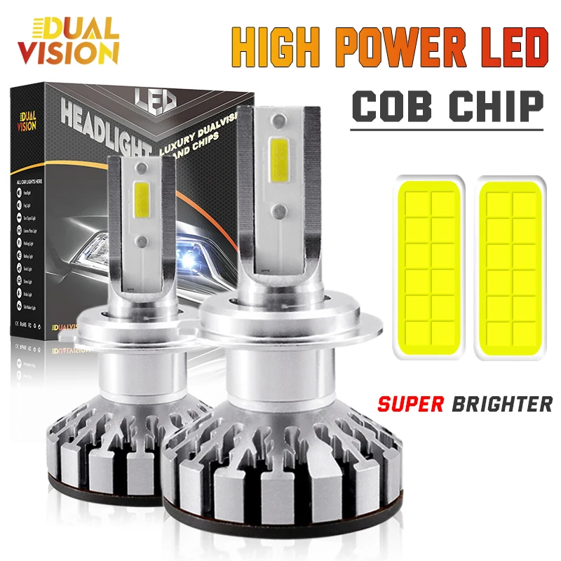 300W 30000LM H1 9005 HB3 H8 H9 H11 LED Headlight Bulbs High Power Super Bright COB Chips Auto Lamp Fog Light 12V 4300K 1pcs