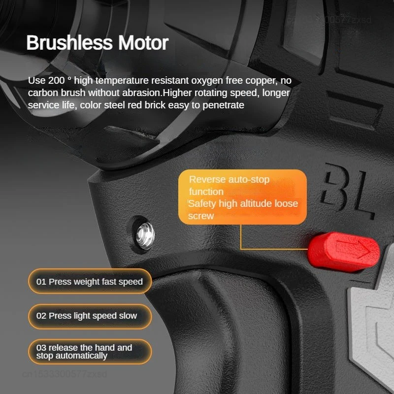 Xiaomi Nanwei Brushless Lithium Electric Drill 16.8V Rechargeble Electric Drill Multifunctional Electric Screwdriver Power Tools