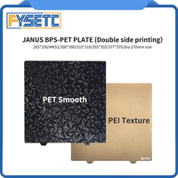 FYSETC JANUS BPS-PET Plate Double Side Build Plate Smooth PET And Texture PEI Steel Sheet  for Voron 2.4 Ender 5 plus SV08 MK4