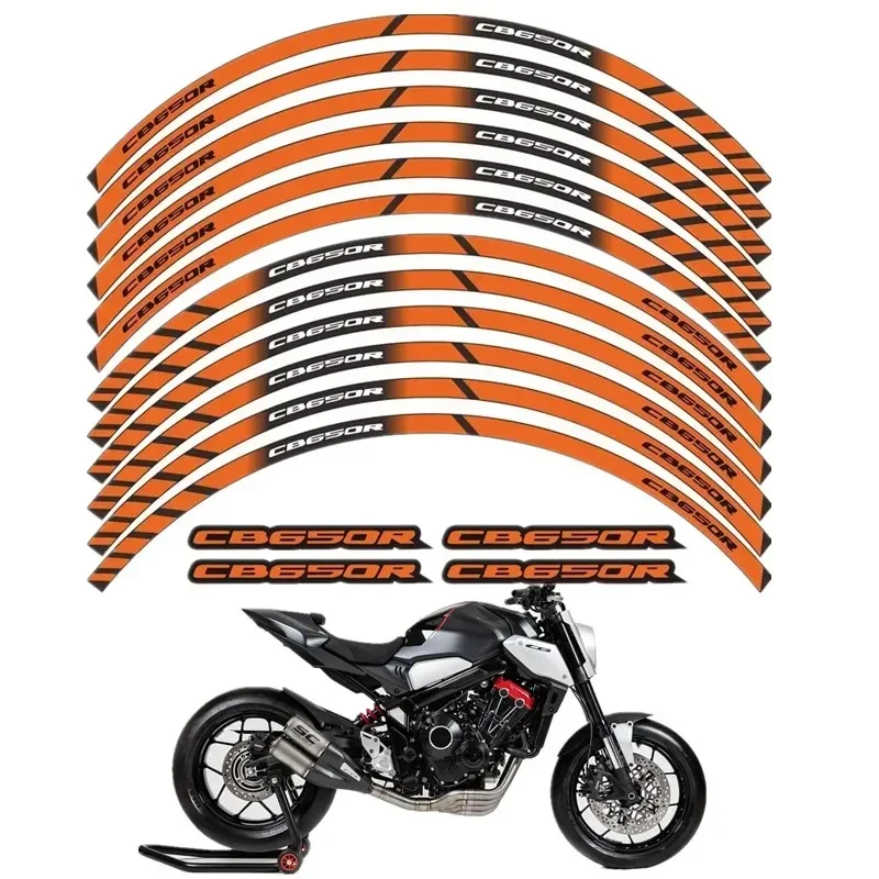 For Honda CB650R CB650 R Motorcycle Parts Contour Wheel Decoration Decal Sticker - Orange Accessories