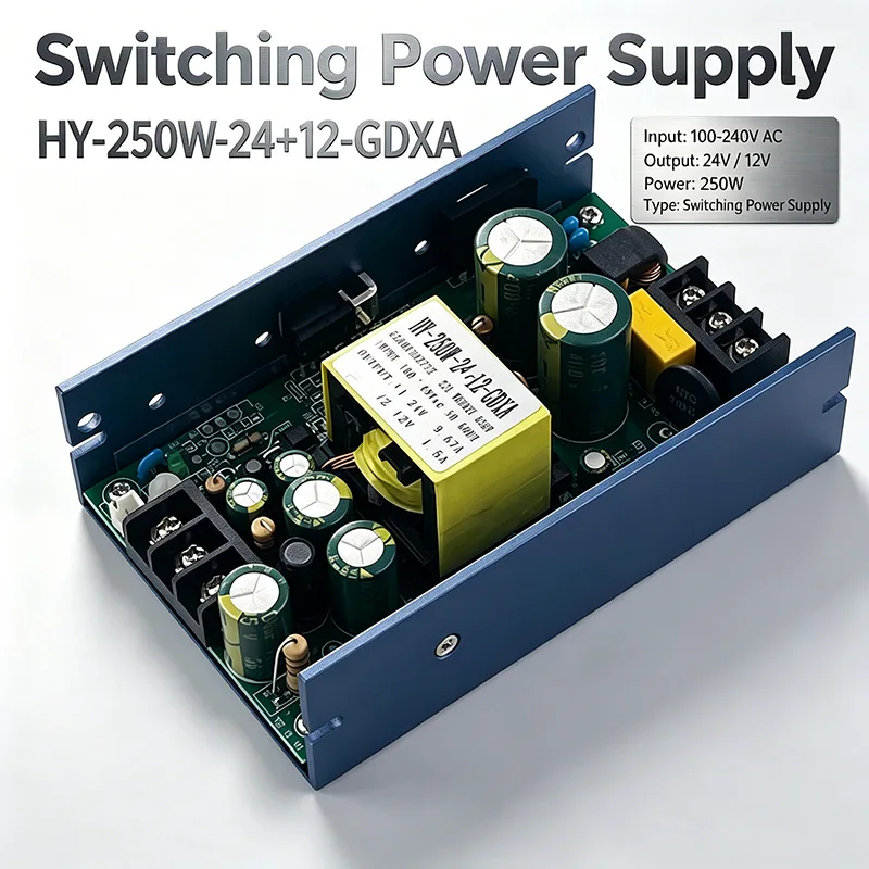 HY-250W-24V+12V Power Supply Stage Light Driver Adapter LED Moving Head Replacement Power Source