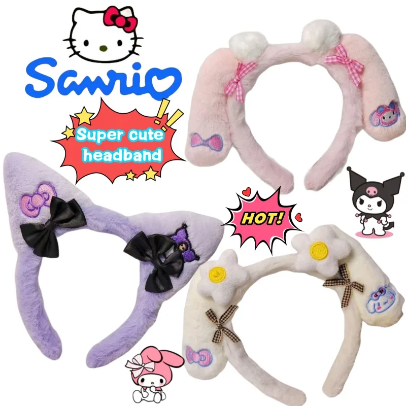 سانريو ماي ميلودي كورومي سينامورول فتاة إبداعية بطاقة شعر لطيفة للغاية كارتونية وجه لطيف صور أداء غطاء الرأس رباط شعر