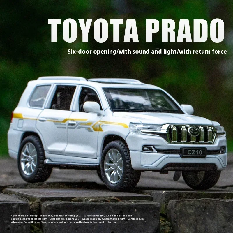 1:32 TOYOTA Prado Alloy Car Model Diecast Metal Toy Off-road Vehicles Car Model Coffee Shop Boutique Decorations Children Toys