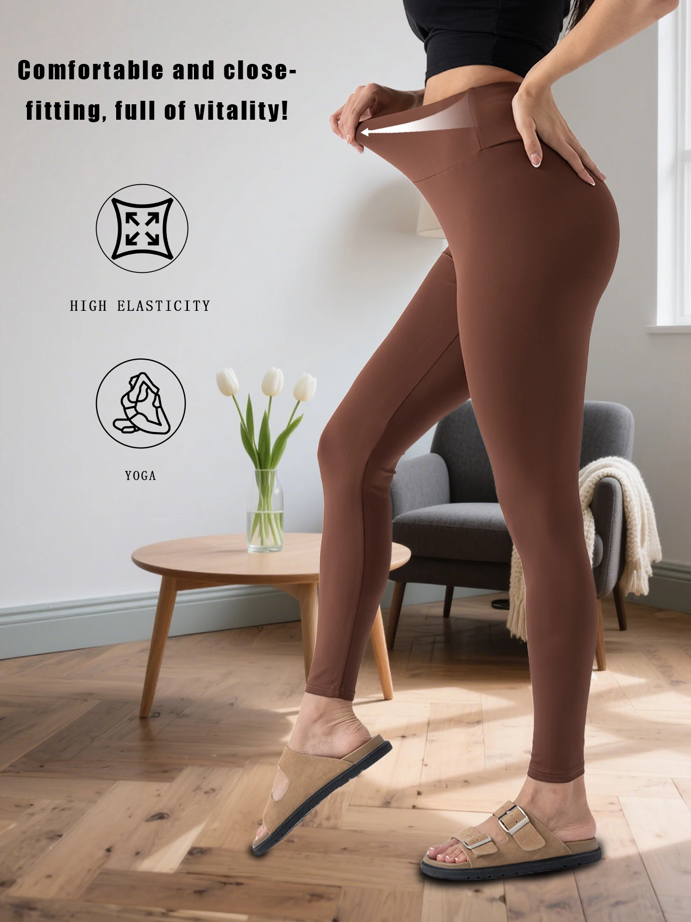 

Женские леггинсы с высокой талией, высокая эластичность, подтяжка ягодиц, контроль живота, эластичные штаны для йоги для тренировок в тренажерном зале, фитнесе, повседневная одежда