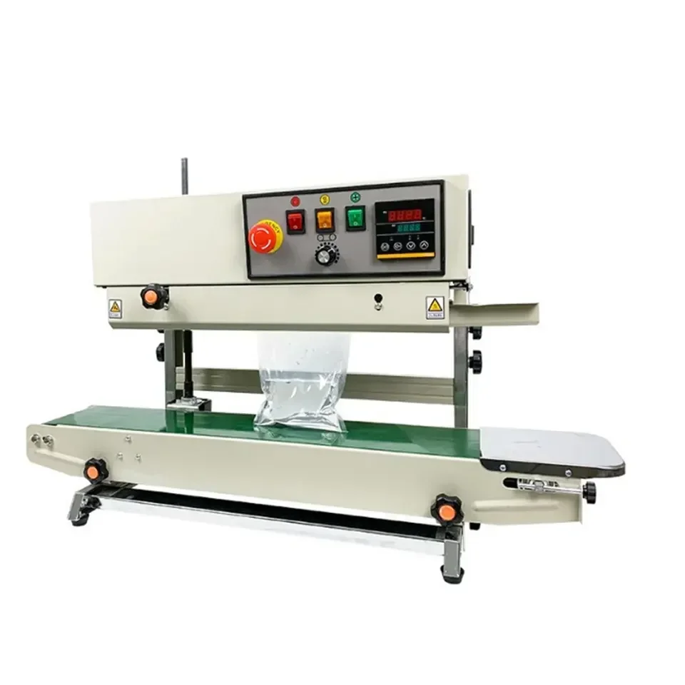 

Vertical Stand Film Band Heat Plastic Bag Pouch Packing Continuous Sealing Machine Food Paper Sealer