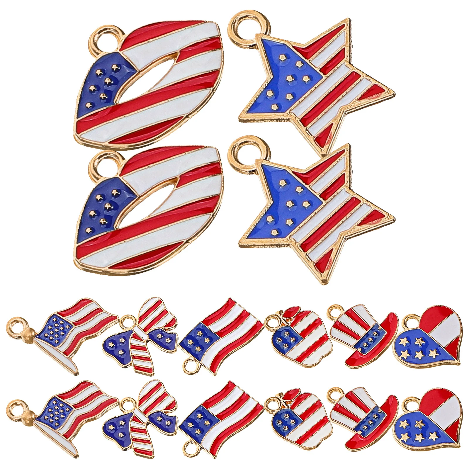 16 قطعة المعلقات عيد الاستقلال الوطنية سبيكة السحر لصنع المجوهرات DIY بها بنفسك المشاريع الحرفية المفاتيح أساور #5