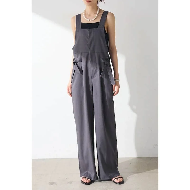 Tute da donna Abbigliamento da lavoro Senza maniche Solido Versatile Allentato Casual Completo intero Tute da donna Tute vintage da donna