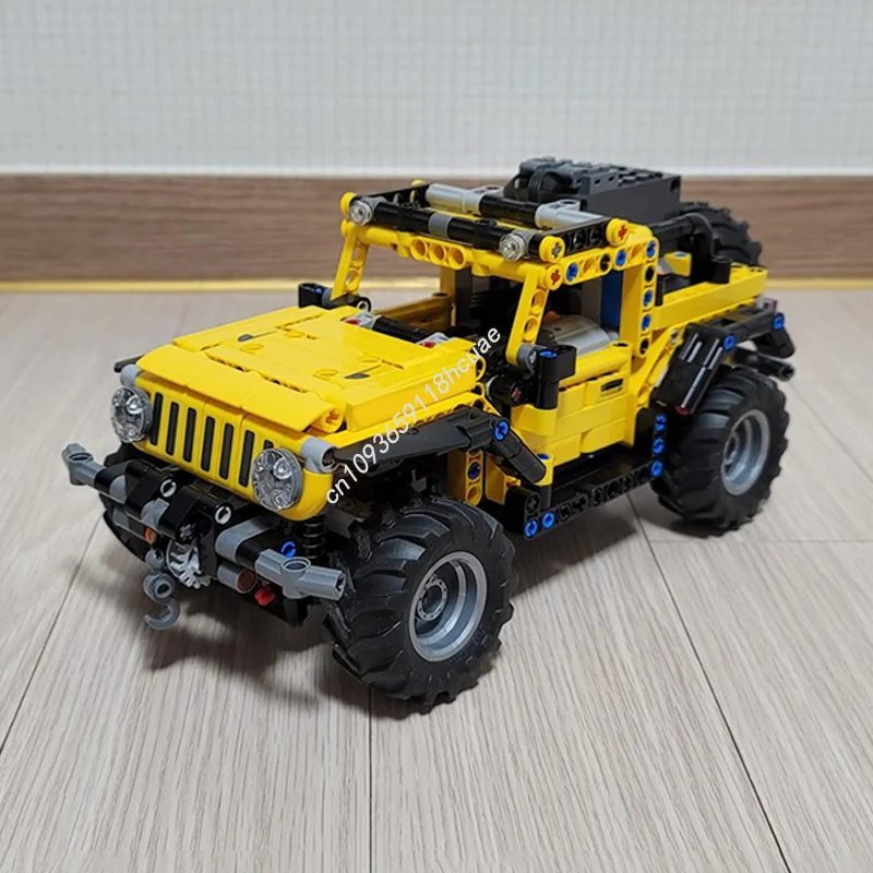 687 elementów MOC Jeep Wrangler Sterowany na Zdalnie Model Techniczny Prezent na Boże Narodzenie Klocki Konstrukcyjne Zabawka DIY Klocki dla Dzieci