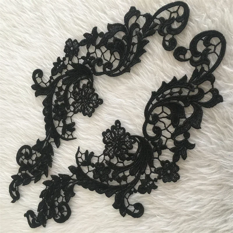 Water-soluble Lace Embroidery Accessories for Wedding Dresses and Formal Dresses,Mirror Flower Embroidery,25 Colors,10 Pcs,5Pair