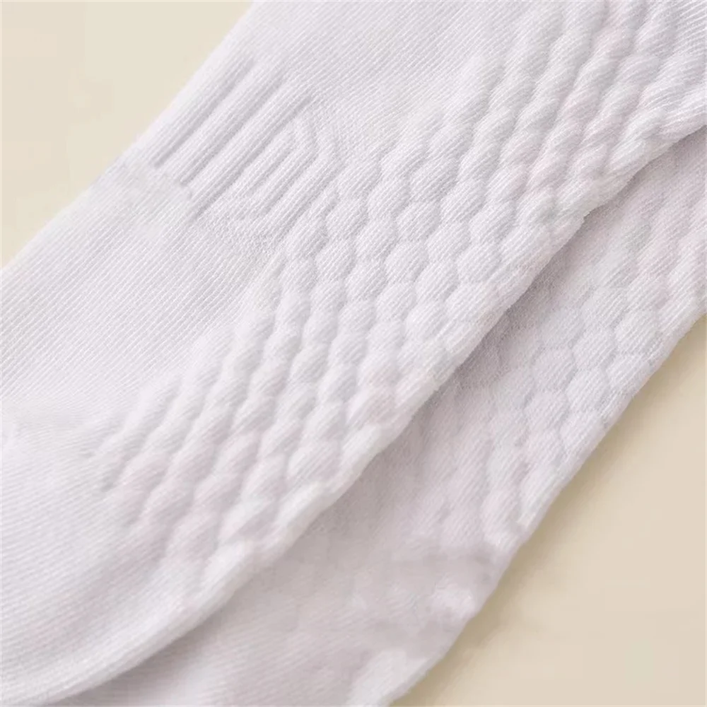 5 زوج/الحزمة جوارب رياضية بيضاء وسوداء مقاومة للرائحة مقاومة للاهتراء جوارب الكاحل للرجال نعال التدليك جوارب قصيرة للفم الضحل #6