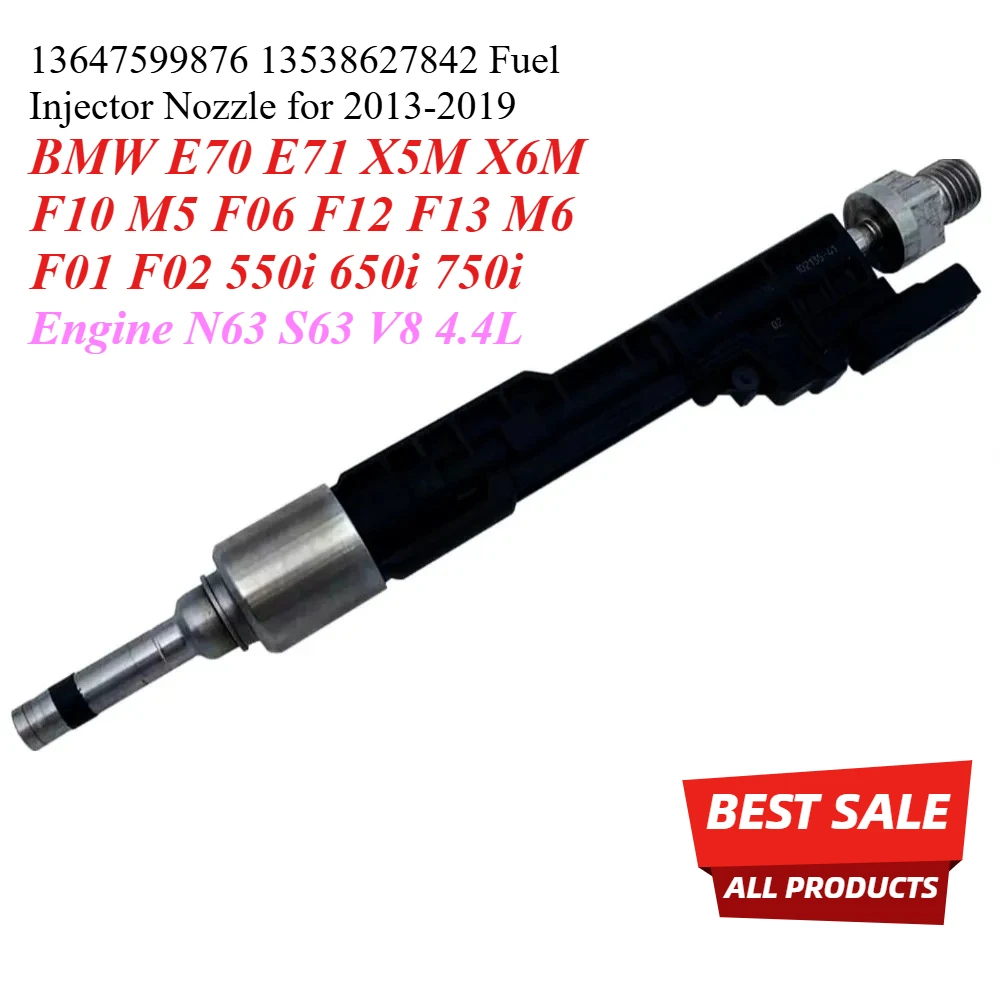 13647599876 13538627842 Fuel Injector Nozzle for 2013-2019 BMW E70 E71 X5M X6M F10 M5 F06 F12 F13 M6 F01 F02 550i 650i 750i V8