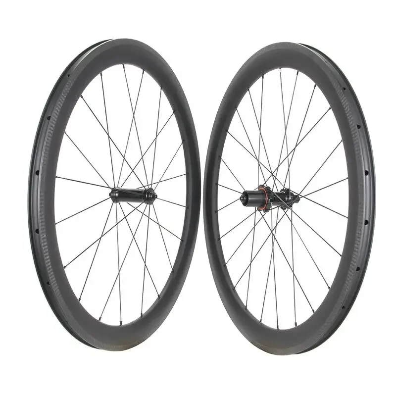 Full Carbon Wheels 45mm Depth 25mm Width Clincher Road Bike Wheelset 700c Road Cycling Rim Bicycle Wheel Disc Brake