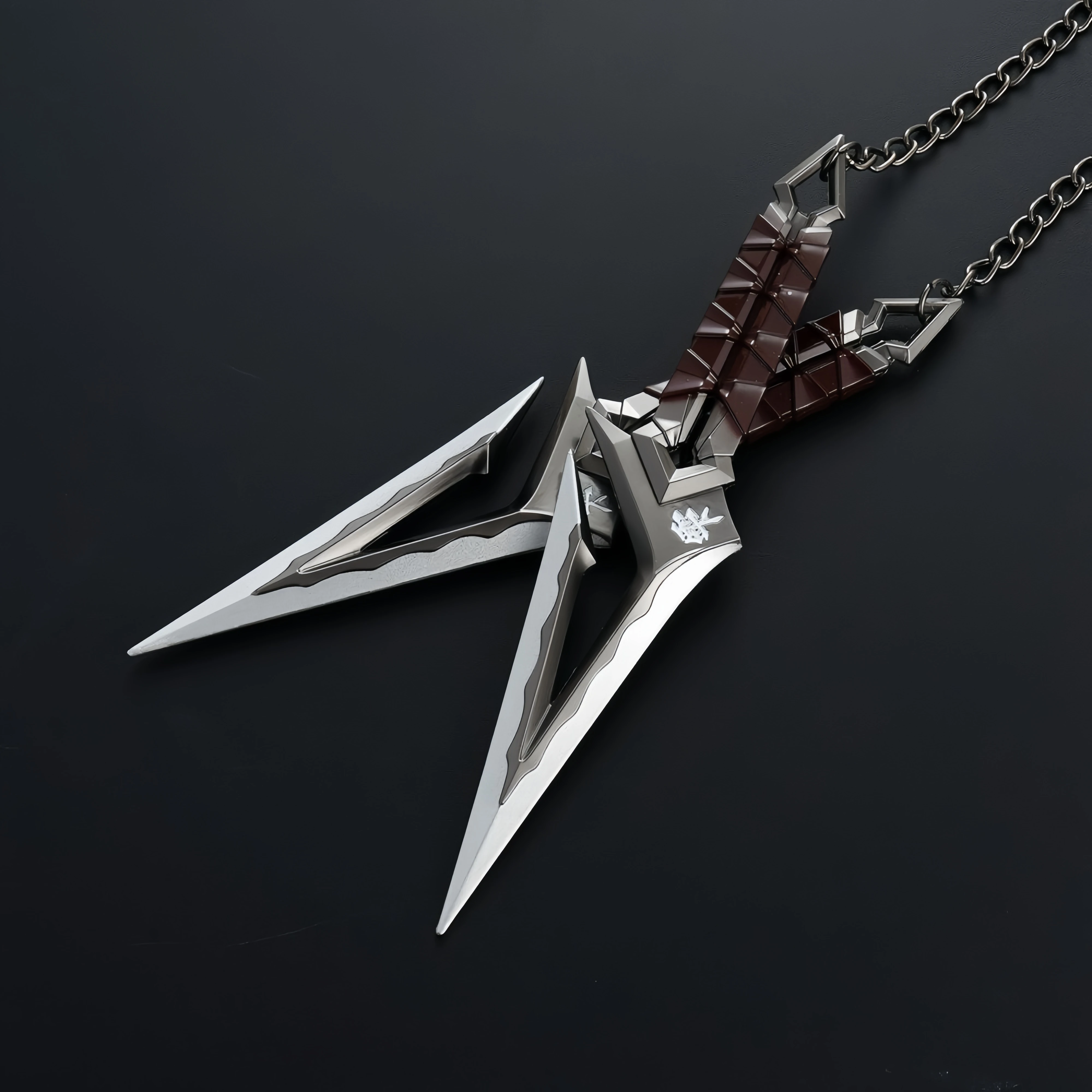 Black Wave Blade Model - Seiko Safety Non-sharpenable Weapon Props, Anime Style Game Collection Conspicuous Decorative Knife